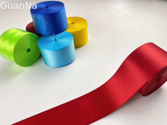 CCC Customized Patterns Polyester Webbing Red Color Webbing Poly Strip Webbing