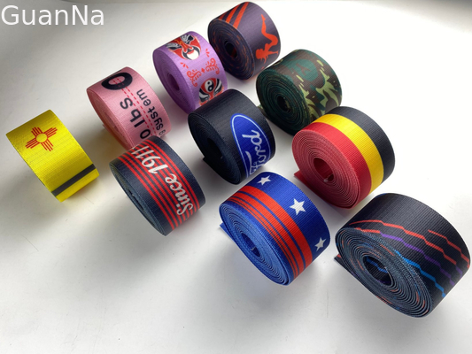 CCC Customized Patterns Polyester Webbing Red Color Webbing Poly Strip Webbing