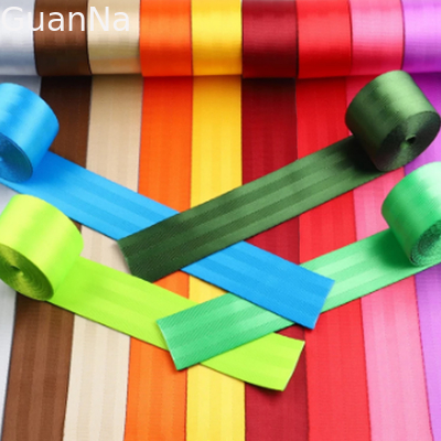 CCC Certified Polyester Car Seat Belt Strap Material Customized Colorful Webbing