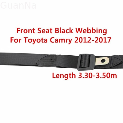 Toyota Camry 2012-2017 Front Seat Belt Black Webbing 3.30-3.50m