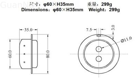 ∅80×H35mm Size Automotive Airbag Inflator High-Temperature Resistant  for Vehicle Airbag Systems